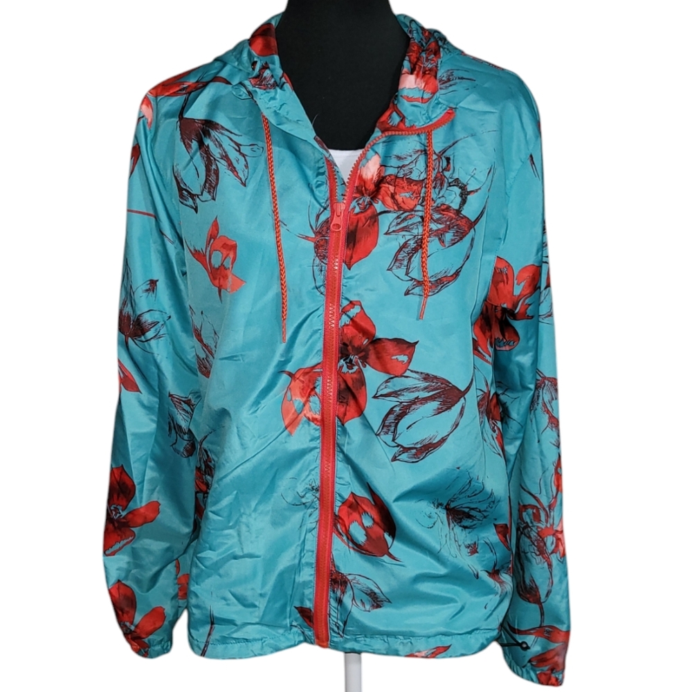 Vintage BLACKJACK hooded zip-up wind breaker Size M